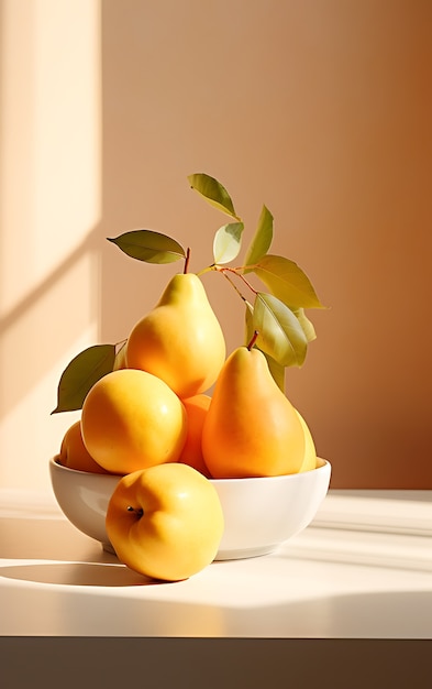 Primer plano de la fruta de temporada de la pera para el invierno