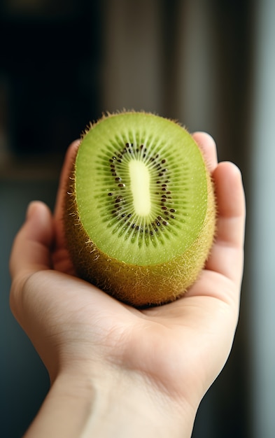 Foto gratuita primer plano de las frutas de temporada del kiwi para el invierno