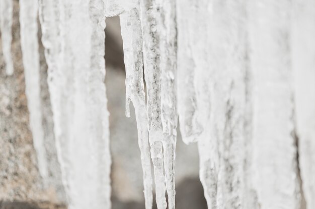 Primer plano de hielo de arriba