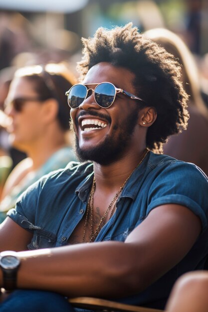 Un primer plano de un hombre guapo sonriendo