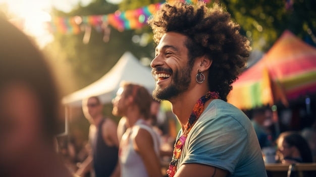 Un primer plano de un hombre guapo sonriendo