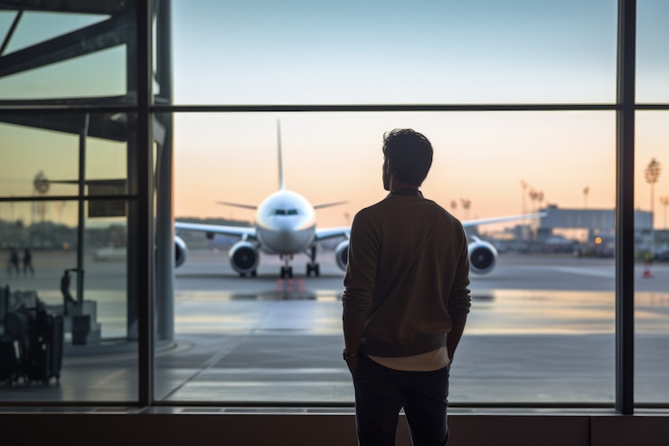 Foto gratuito primer plano del hombre preparado para viajar
