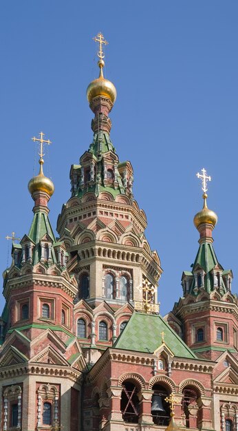 Primer plano de la iglesia ortodoxa