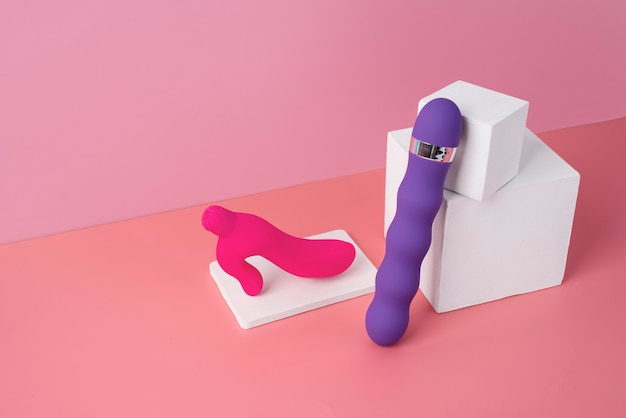 Primer plano de juguetes sexuales