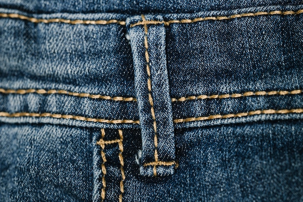 Primer plano de lazo de cinturón de jeans