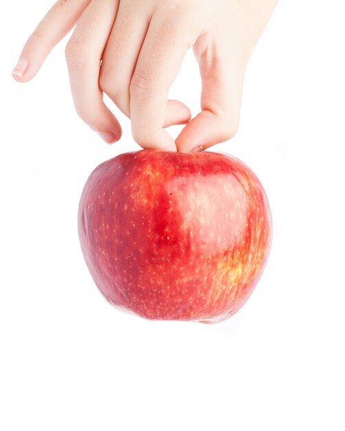 Primer plano de una manzana lista para comer