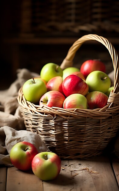 Foto gratuita primer plano de las manzanas de temporada para el invierno