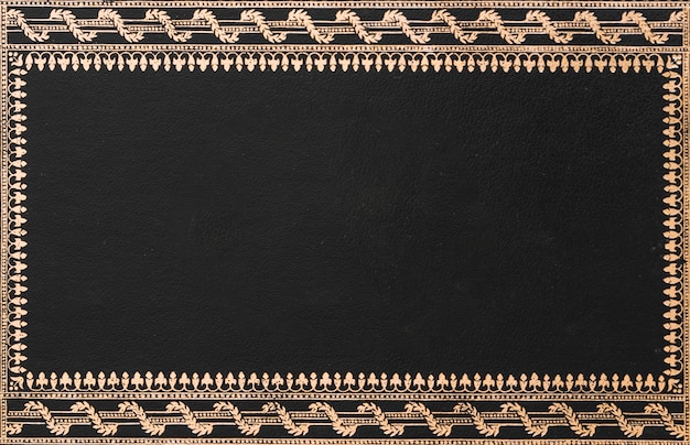 Primer plano de marco decorativo negro