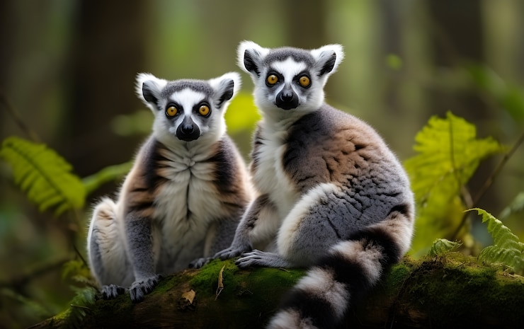 Foto gratuito un primer plano de los monos en la naturaleza