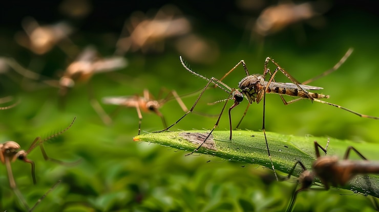 Foto gratuito un primer plano de los mosquitos en la naturaleza