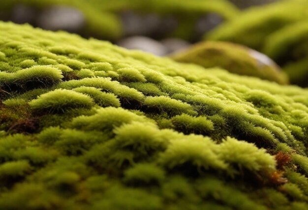 Un primer plano del musgo en la naturaleza