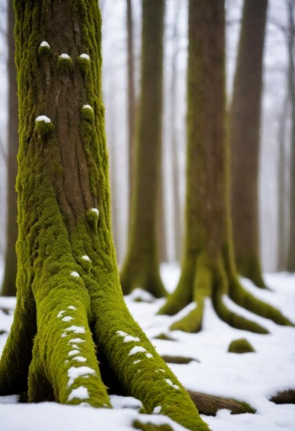 Un primer plano del musgo en la naturaleza