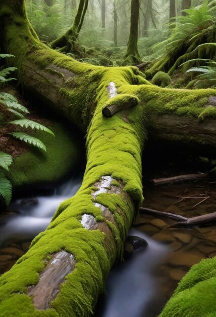 Un primer plano del musgo en la naturaleza