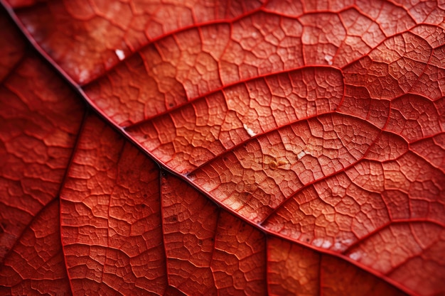 Foto gratuita primer plano, de, otoño, hoja seca, con, venas