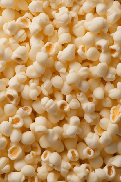 Primer plano de palomitas de cine