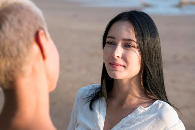 Primer plano, pareja lesbiana