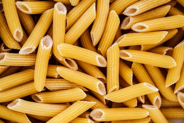 Primer plano de pasta penne