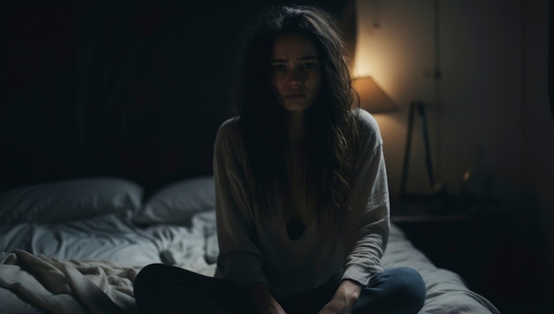 Foto gratuita un primer plano de una persona que sufre de depresión