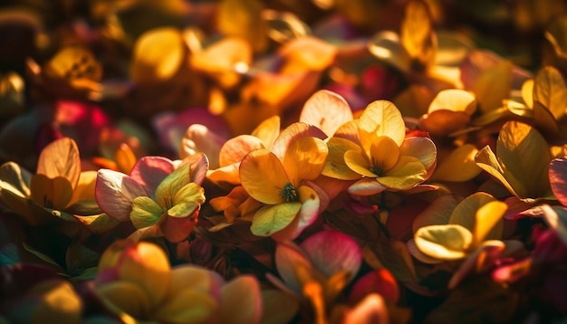 Un primer plano de un ramo de flores