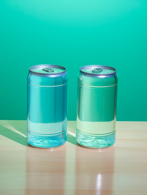 Un primer plano de un refresco futurista