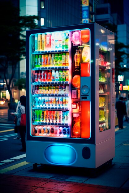 Un primer plano de un refresco futurista