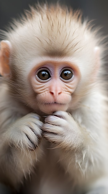 Foto gratuita un primer plano en el retrato de un mono