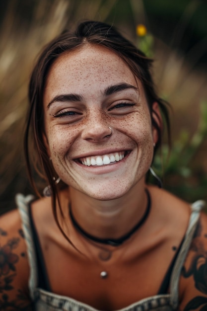 Foto gratuita un primer plano en el retrato de una persona emocionada