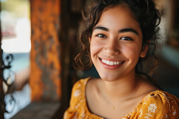 Foto gratuita un primer plano en el retrato de una persona emocionada