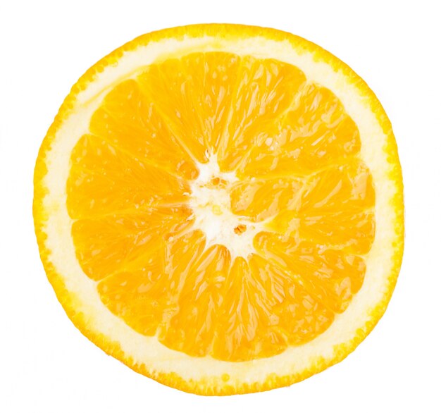 Primer plano de la rodaja de naranja