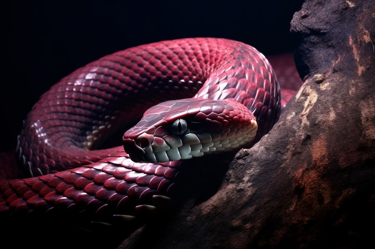 Foto gratuito un primer plano de una serpiente en su hábitat natural