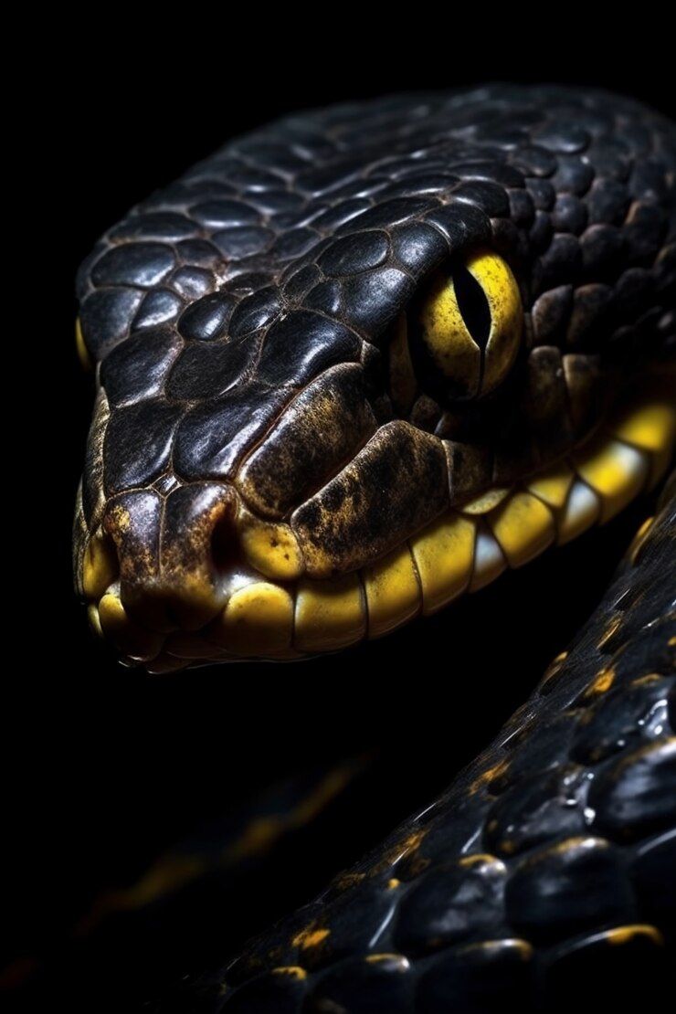 Foto gratuito un primer plano de una serpiente en su hábitat natural