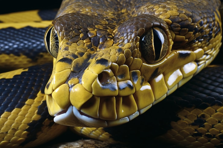 Foto gratuito un primer plano de una serpiente en su hábitat natural