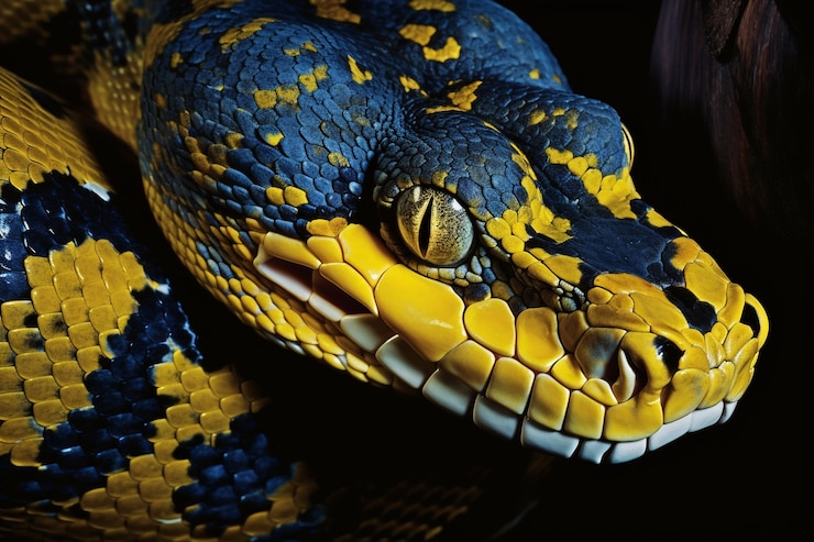 Foto gratuito un primer plano de una serpiente en su hábitat natural