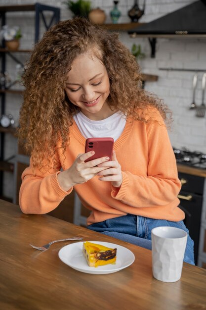 Primer plano sobre comer amante de la comida