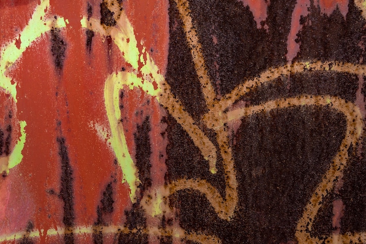 Foto gratuito primer plano de la superficie de metal oxidado