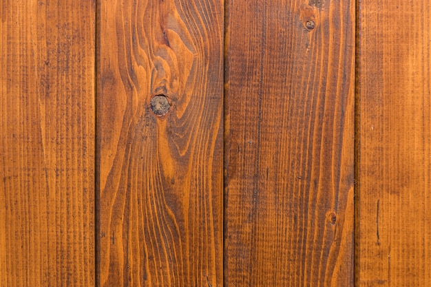 Primer plano de la superficie de la pared de madera marrón