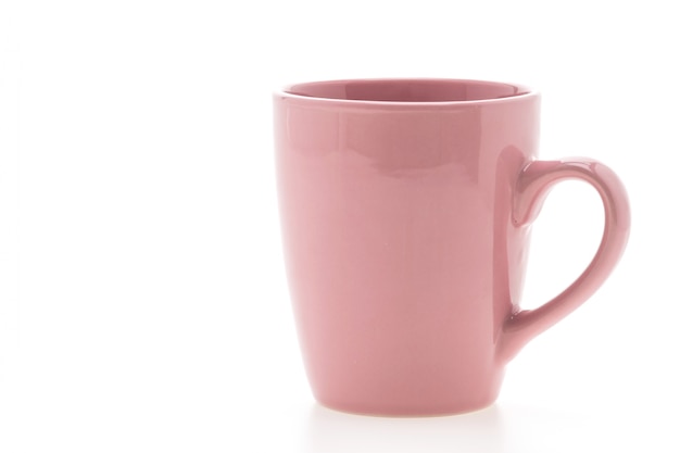 Primer plano de la taza púrpura