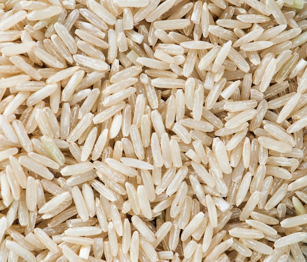 Primer plano de la textura de arroz marrón