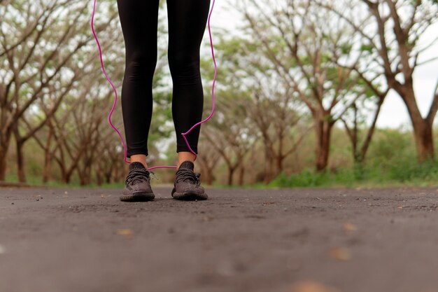 Primer plano de zapatos para correr. bali