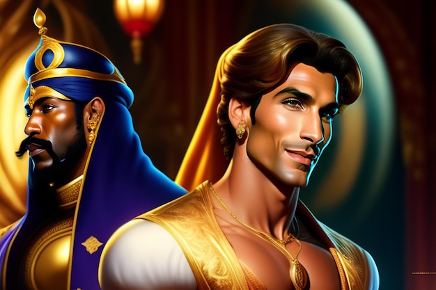 Foto gratuita el principe y la princesa de persia juego