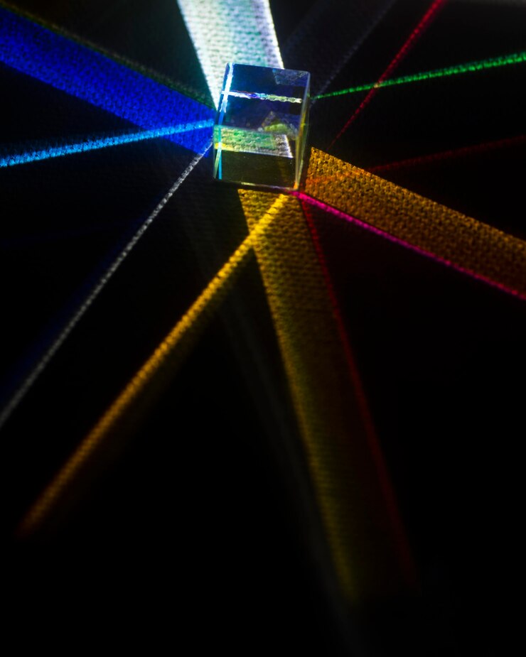 Foto gratuito prismas de luz de colores