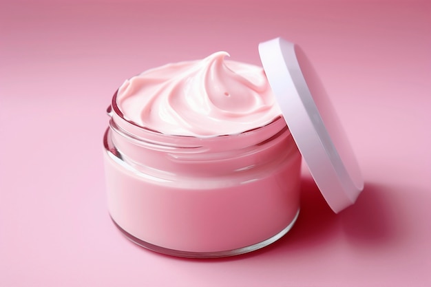 Producto de belleza y cosméticos con tonos rosados suaves