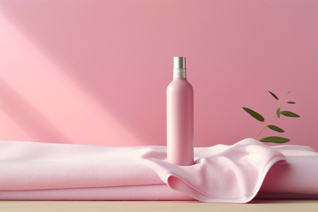 Producto cosmético de belleza y cuidado con tonos rosados