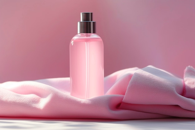 Foto gratuita producto cosmético de belleza y cuidado con tonos rosados