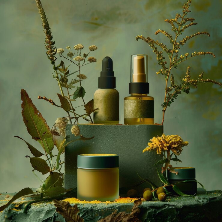 Producto cosmético estético de ensueño con fondo fresco