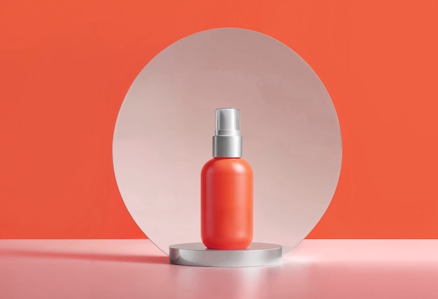 Foto gratuita producto cosmético con tonos de color del año y embalaje 3d