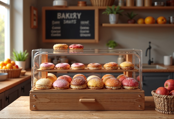 Producto de panadería en miniatura en 3D