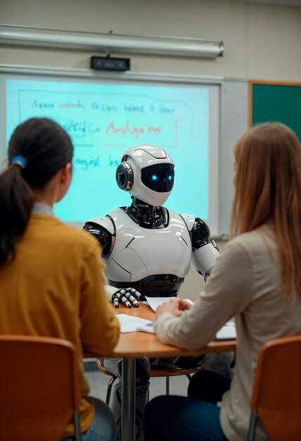 Profesora robot en el aula
