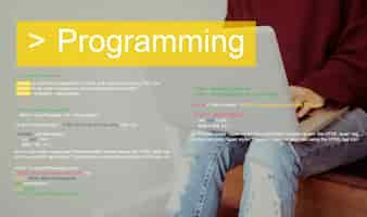 Foto gratuita programación script texto codificación palabra