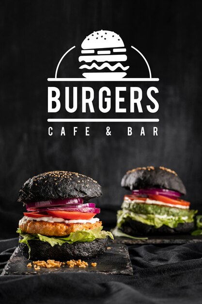 Promo de pub con deliciosa hamburguesa